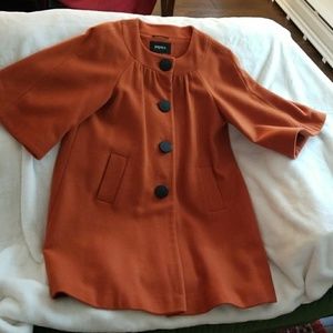 Papaya wool swing coat